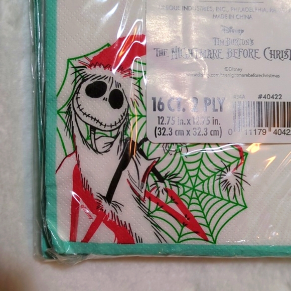 The Nightmare Before Christmas Paper Napkins 2X 16 Ct - Picture 5 of 5